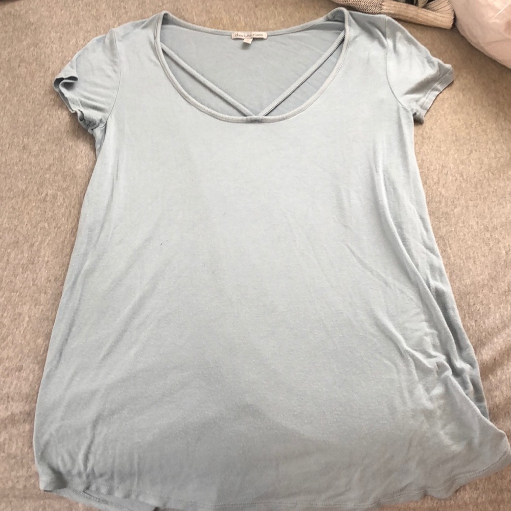Light blue short sleeve top